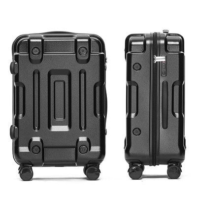 Fashionable Design Travel Hard Shell Carry on Boarding Trolley Aluminium Luggage with TSA customs code lock suitcase