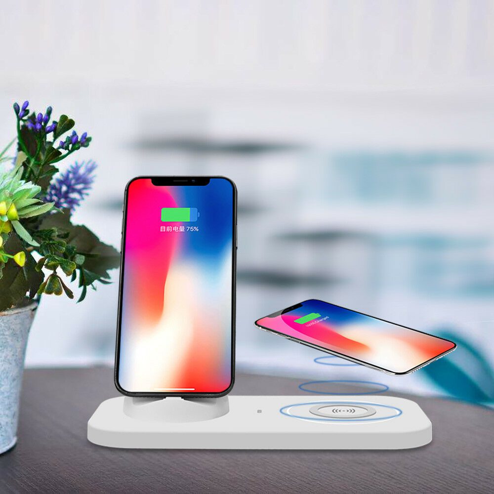 2019 new products free shipping Fast Double Pad 10W Qi Wireless Cell Phone Charger