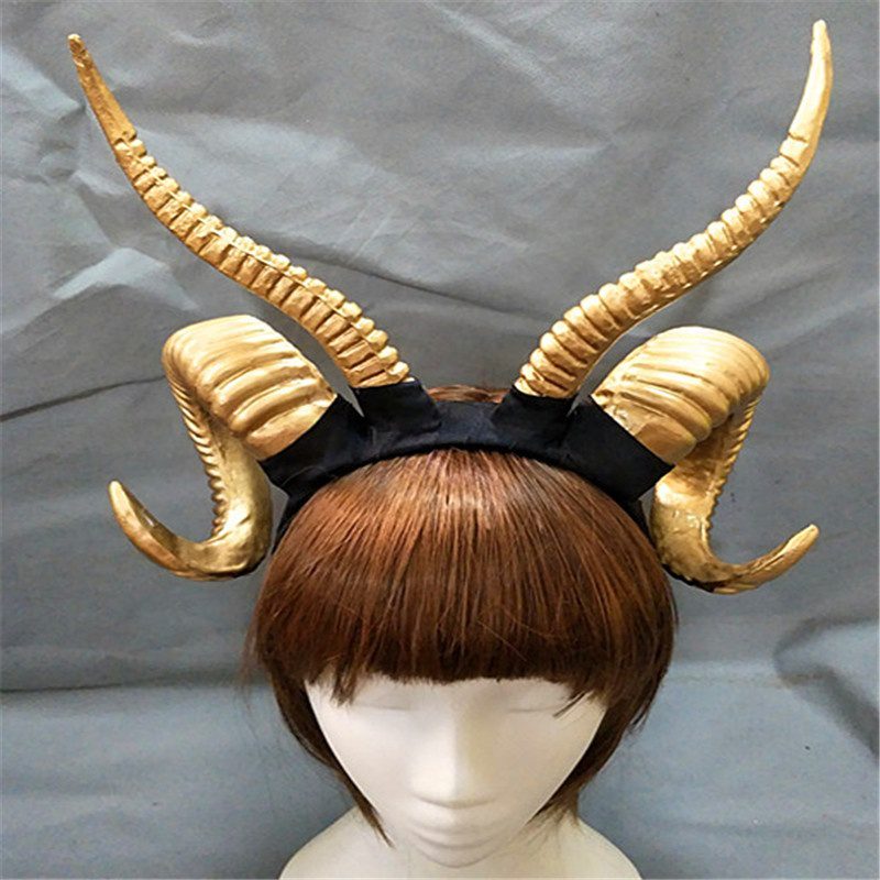 Vintage Sheep Horn Headband Headwear Halloween Cosplay