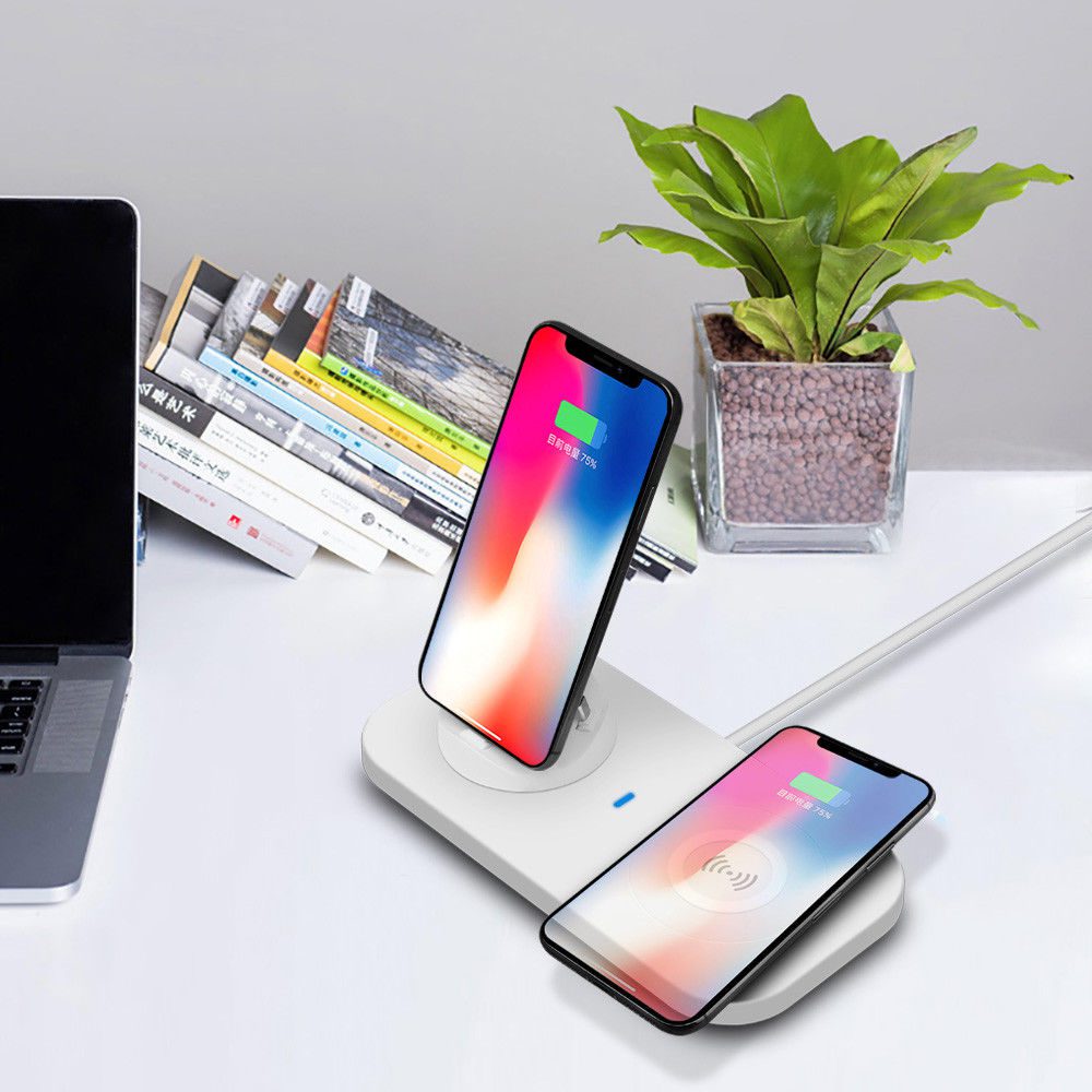 2019 new products free shipping Fast Double Pad 10W Qi Wireless Cell Phone Charger