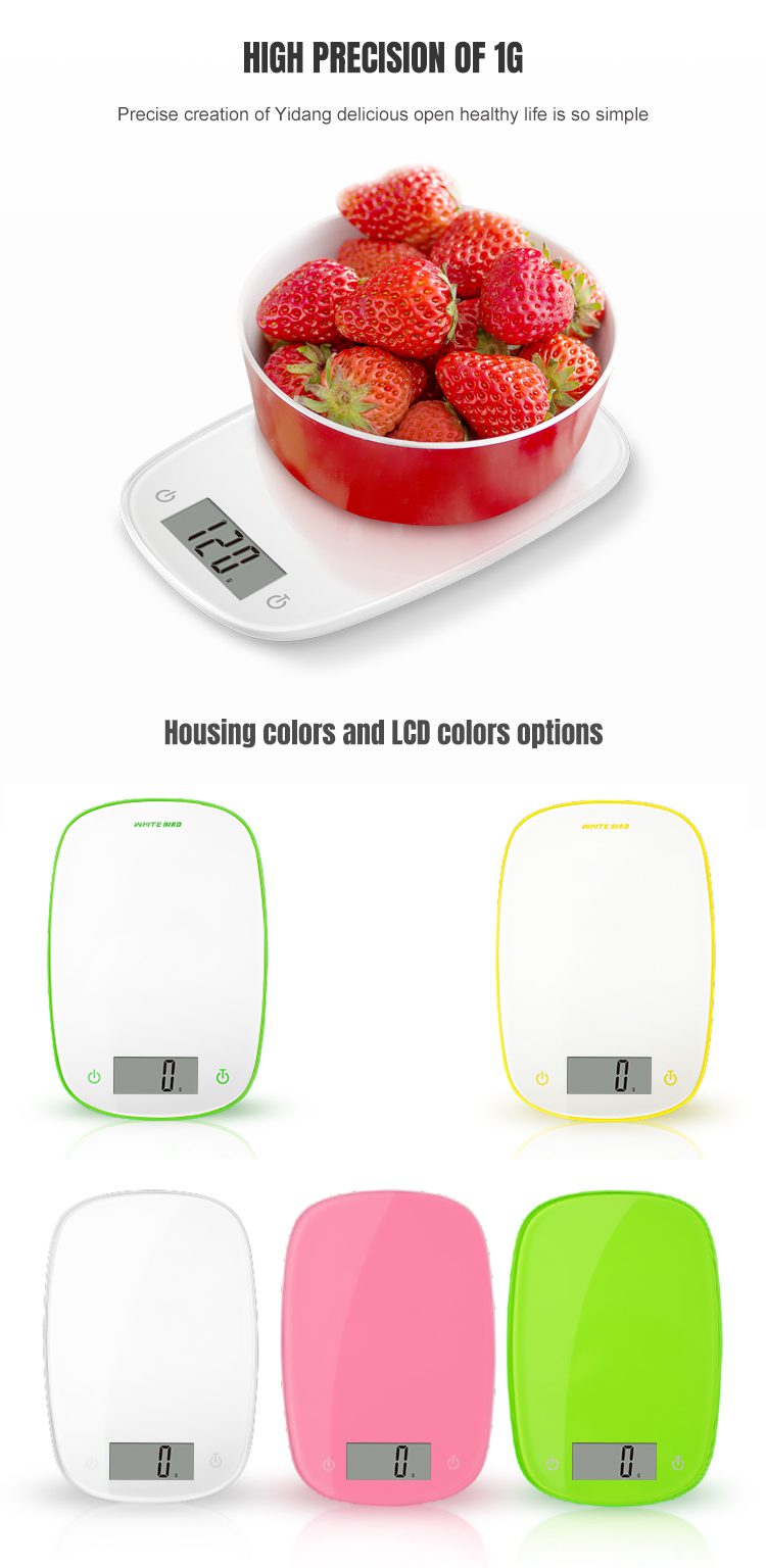 5Kg Cr2032 Lithium Battery Food Scale Digital Kitchen