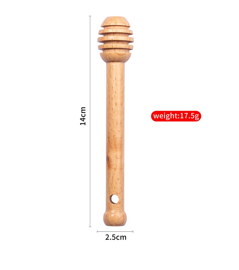 Mini Wooden Honey Spoon Eco-Friendly Long Handle Mixing Stick Dessert Tool Wooden Stir Bar For Honey Jar Kitchen Supplies