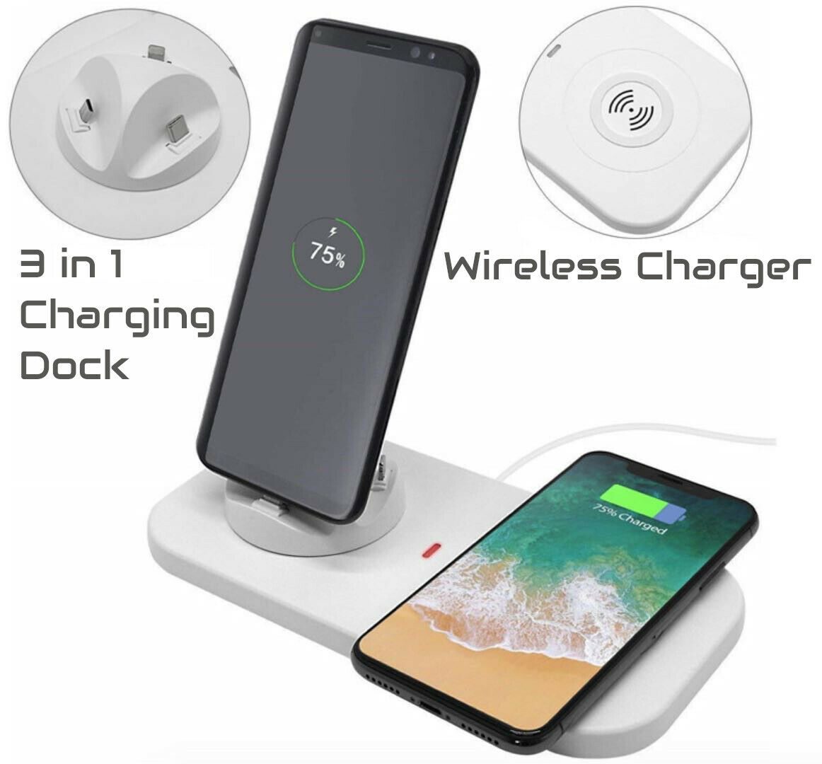 2019 new products free shipping Fast Double Pad 10W Qi Wireless Cell Phone Charger